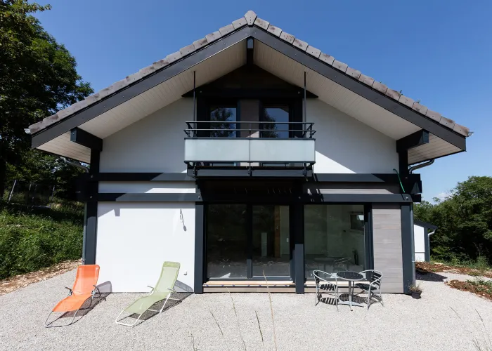 Maison en bois Poteaux-poutres à Saint-Maur (Jura) Emilie | Roch Constructeur Bois